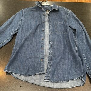 H&M denim button down shirt long sleeve